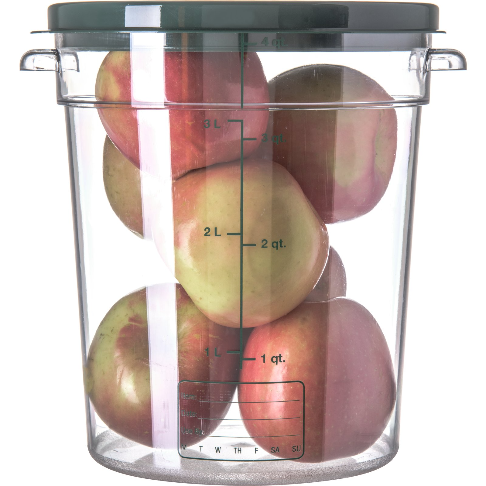 Carlisle StorPlus 4 Quart Round Clear Food Storage Container 1076407