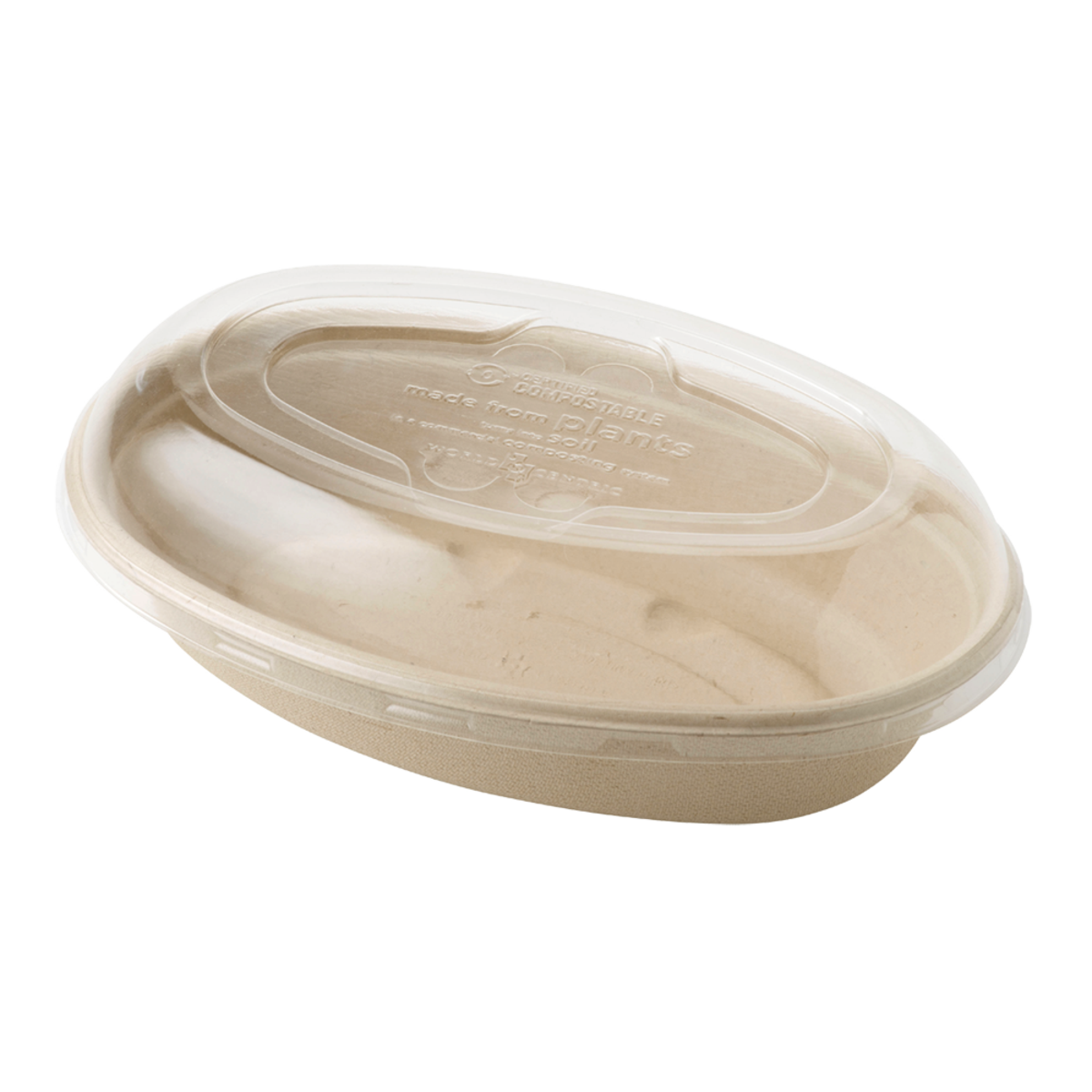 24-ounce Oval Disposable Fiber Food Service Bowl by World Centric