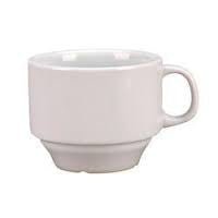 Vertex ARG - 52 8 oz Stackable Argyle Cappuccino Cups for Commercial Use