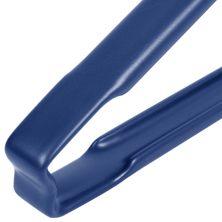 Vollrath Professional 9.5-Inch One-Piece Stainless Steel Scalloped Food Tongs with Blue Kool-Touch Heat-Resistant Handle