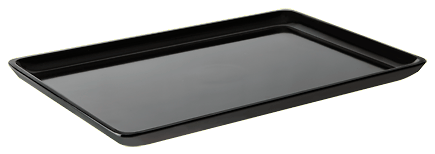 G.E.T. 8-Inch by 12-Inch Black Rectangular Melamine Display Tray for Foodservice