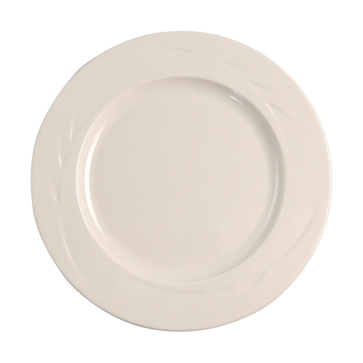 Prolon 9401-BN 9-Inch Bone-Colored Embossed Wide Rim Melamine Salad Plate