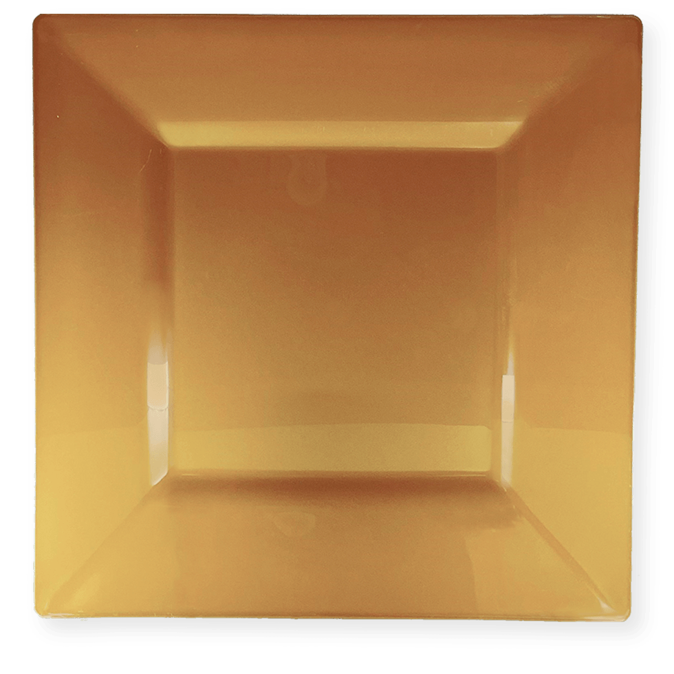 EMI-Yoshi EMI-SP9GLD 9.5-Inch Gold Plated Square Disposable Plate for Foodservice