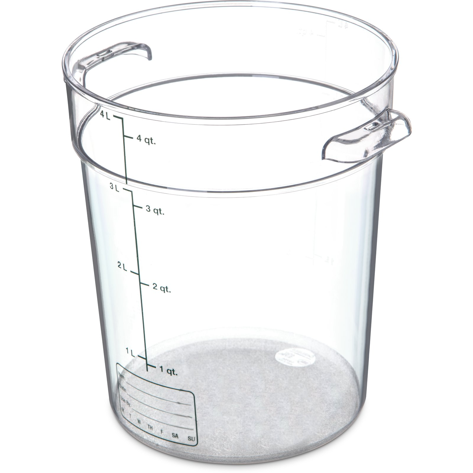 Carlisle StorPlus 4 Quart Round Clear Food Storage Container 1076407