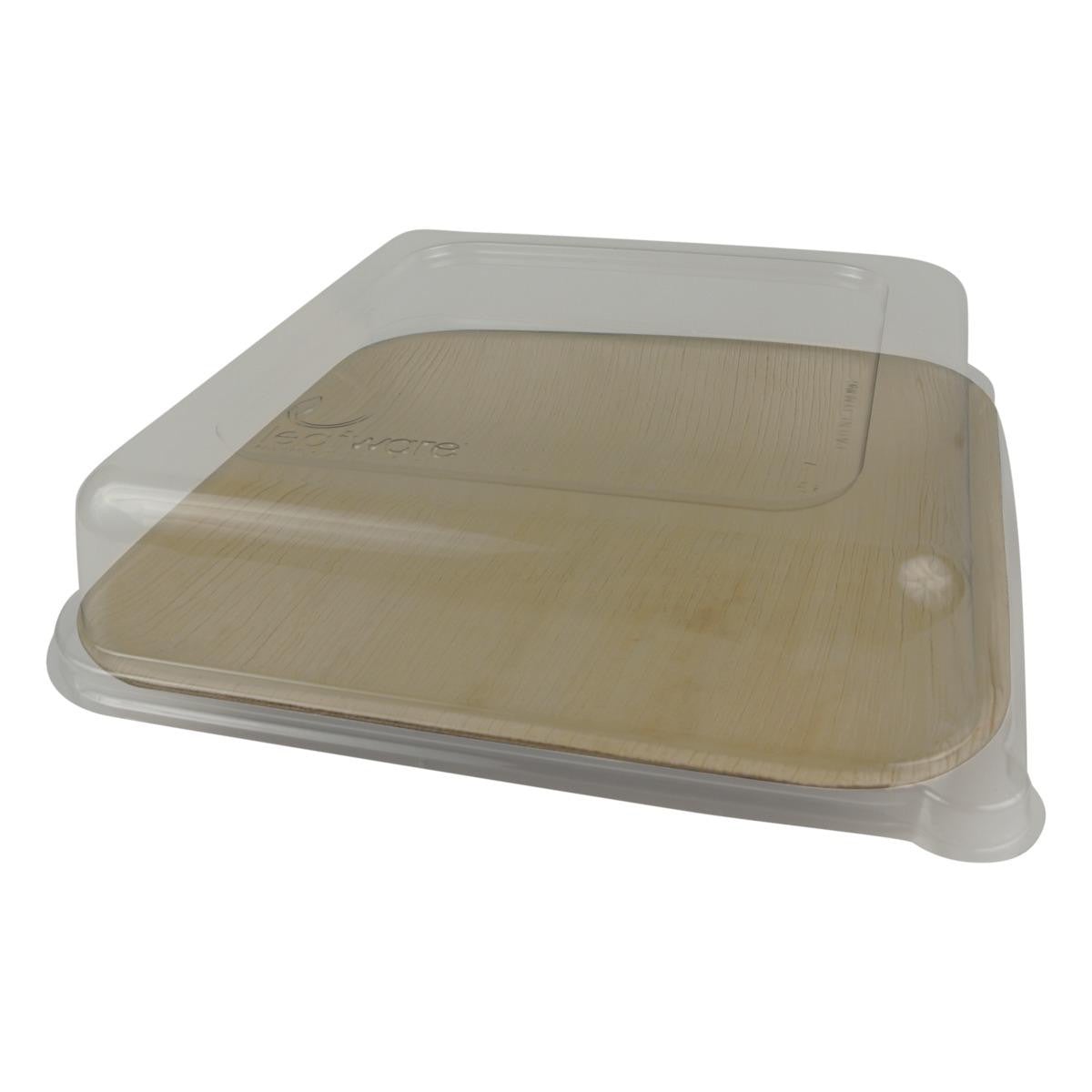 Eco - Friendly Leafware LW5S - GB 5 - Inch Square Palm Leaf Plate and Lid Combo for Foodservice
