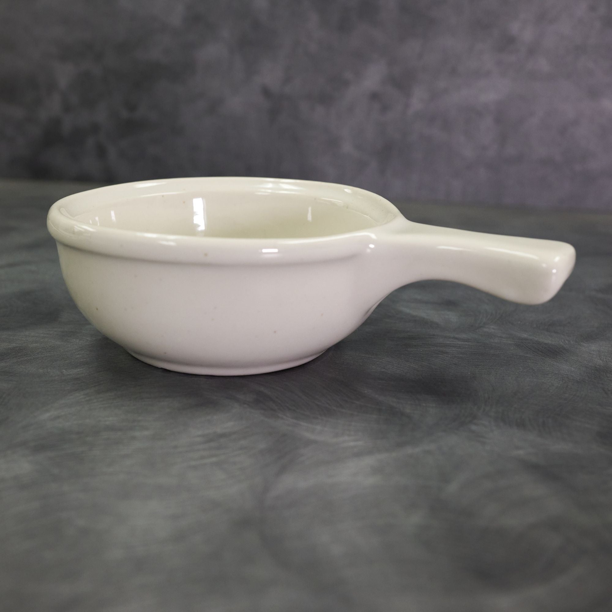 White 13 oz Handled Soup Bowl - Diversified Ceramics DC26 for Commercial Kitchens