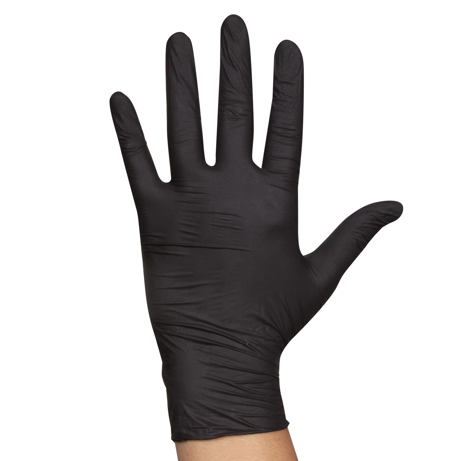 Medium Black Powder-Free Nitrile Gloves for Food Handling - 103-214-BLK