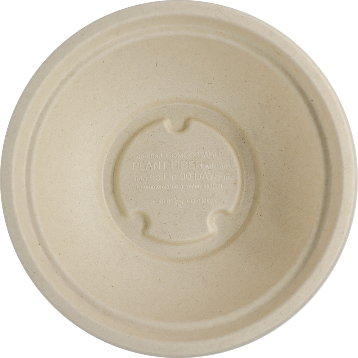 16 oz Round Disposable Fiber Bowl for Foodservice by World Centric (BO - SC - 16 - LFS)