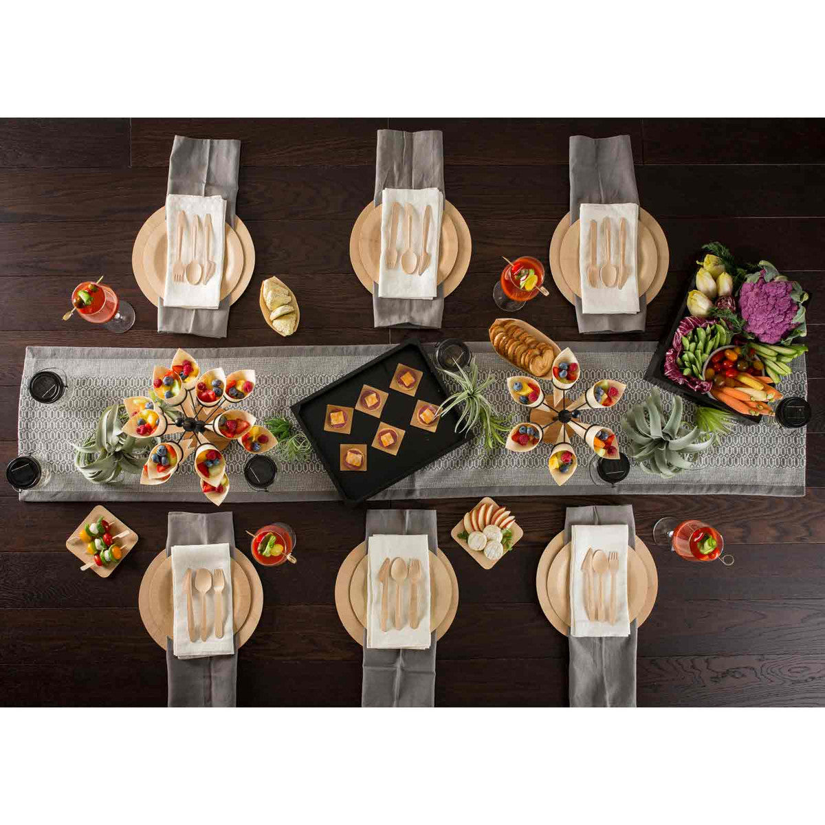 Tablecraft BAMDB5 Disposable Pinewood Bowls - Ideal 5.375 Inches by 3.375 Inches Small Wood Food Trays for Foodservice