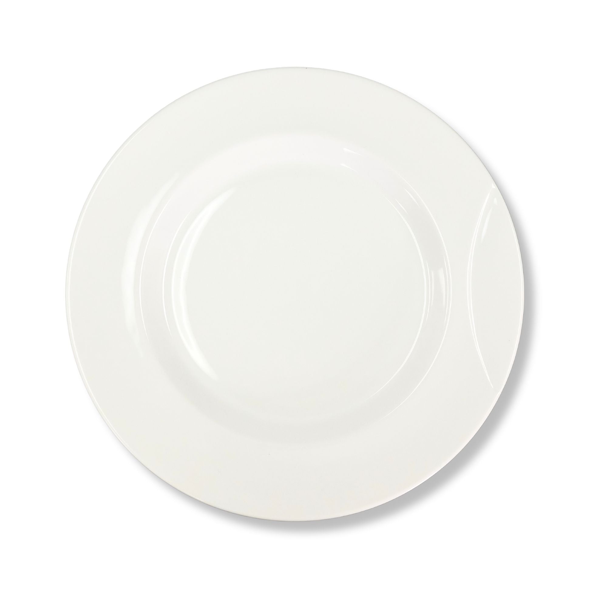 11-Inch White Crunchy Round Porcelain Plate by Cardinal R0511