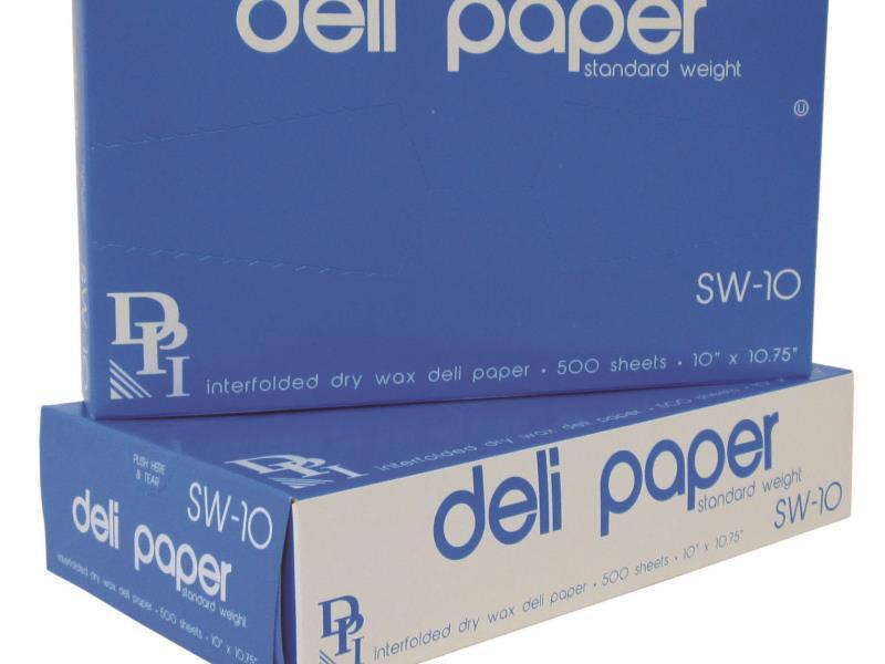 High - Quality Durable Packaging Senior Deli Dry Waxed Paper for Food Service - Size 10 Inches by 10 and 3/4 Inches (SW - 10)