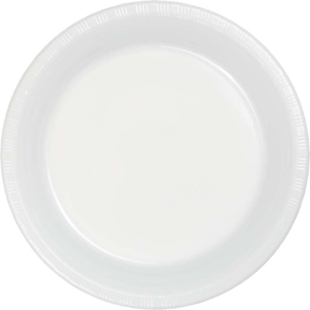 High - Quality 7 - inch Round White Plastic Plates by Creative Converting