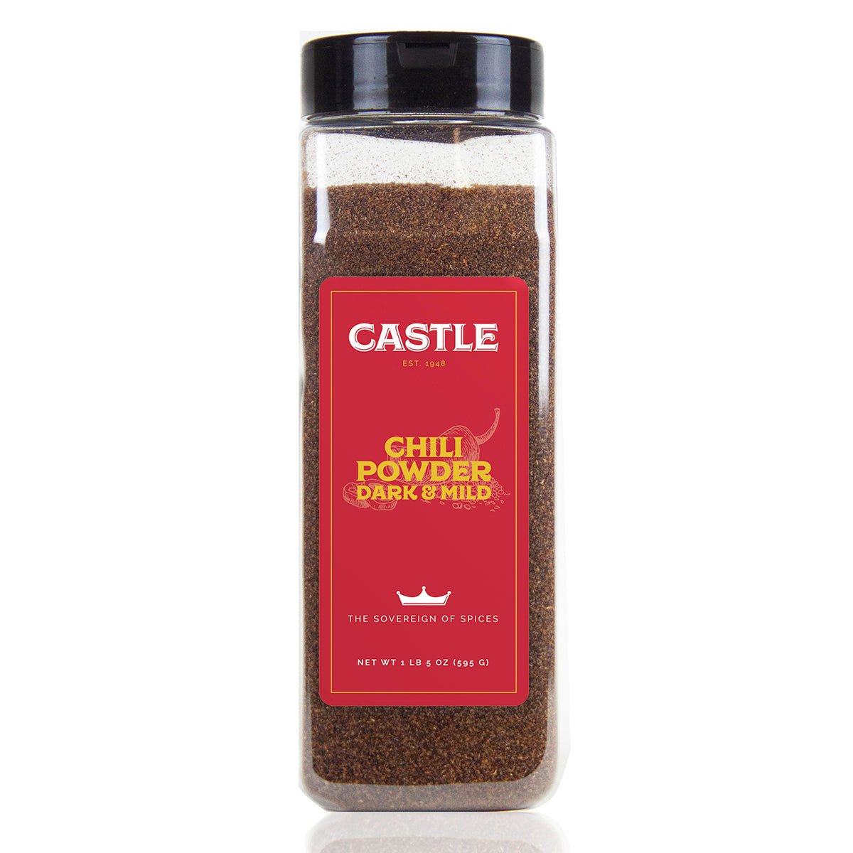 21 oz Dark & Mild Castle Chili Powder for Commercial Use