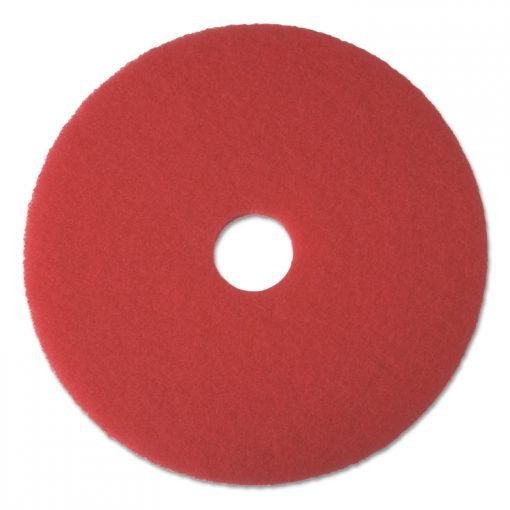 20-Inch Red Buffing Floor Pads for Efficient Foodservice Workflow
