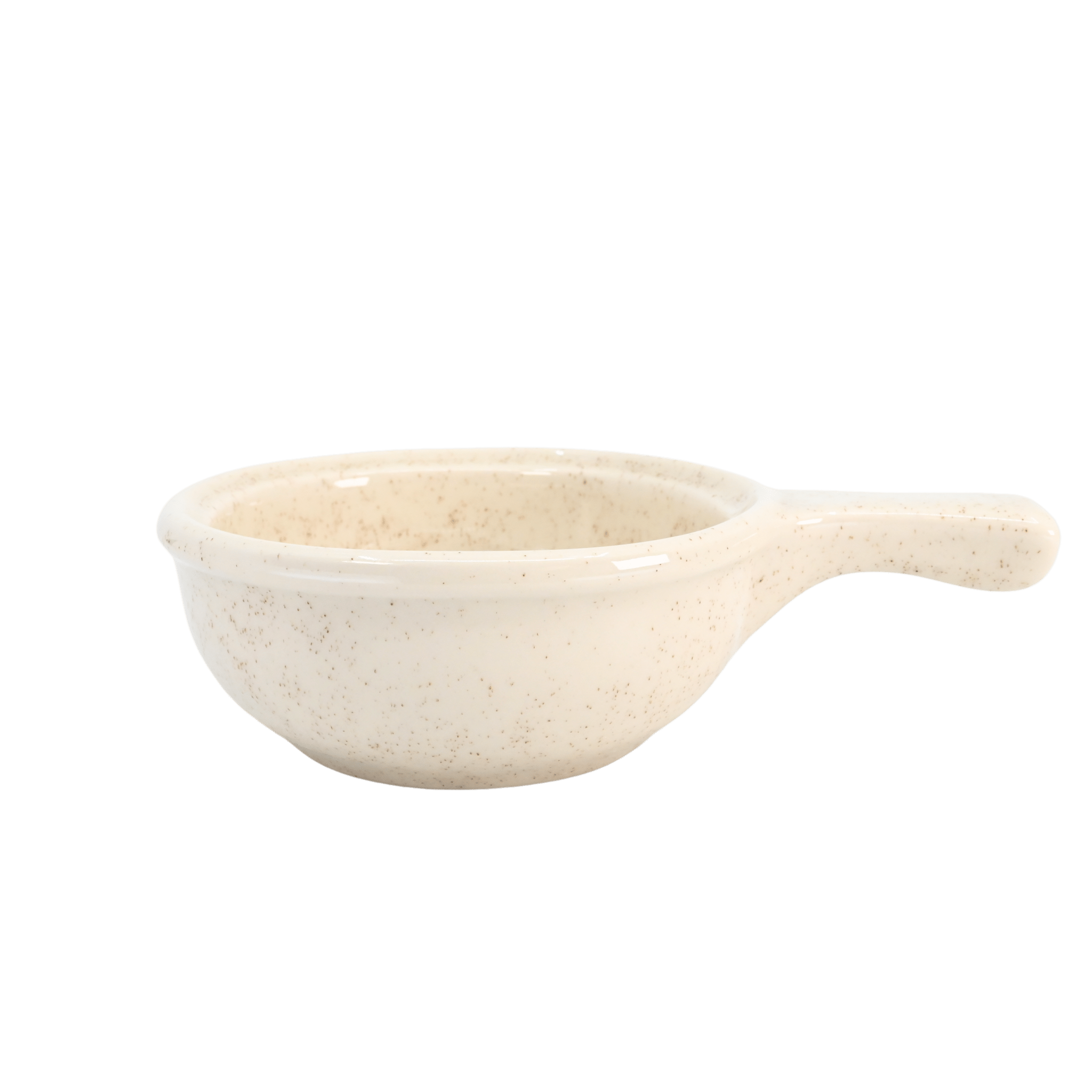 Diversified Ceramics DC26 High - Capacity 13 - Ounce Clear Speckled Handled Soup Bowl for Foodservice