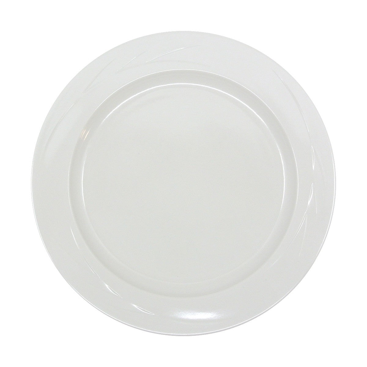 Prolon 9401-BN 9-Inch Bone-Colored Embossed Wide Rim Melamine Salad Plate