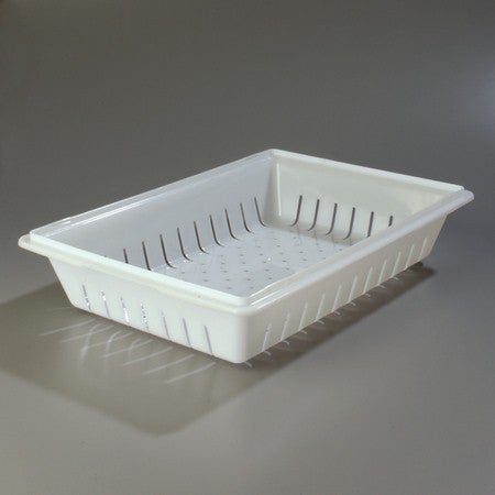 Storplus White Polyethylene Foodservice Colander with Dimensions 18X26X5 - Carlisle (10648-02)