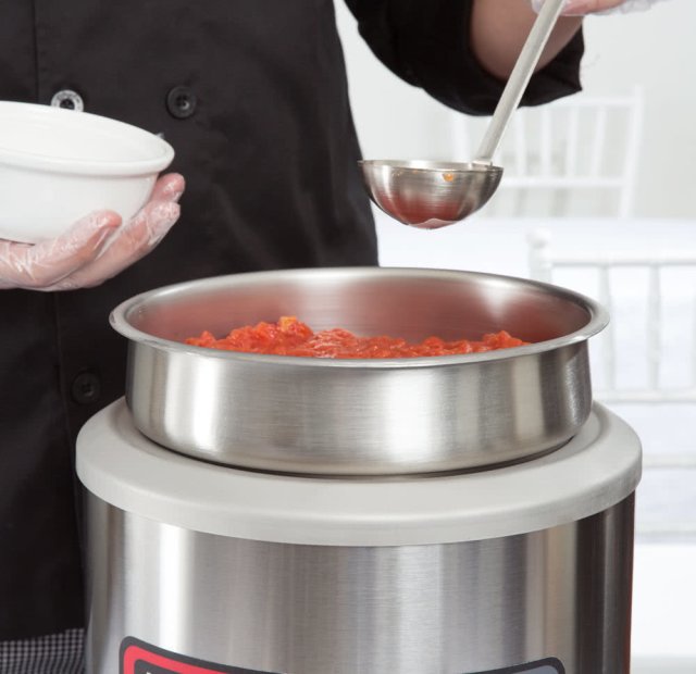 Vollrath 78184 7.25 - quart Satin - finish Stainless Steel Vegetable Inset for Efficient Foodservice