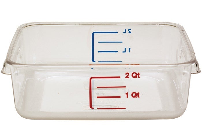 Rubbermaid 6302 2 Quart Clear Square Container for Professional Use