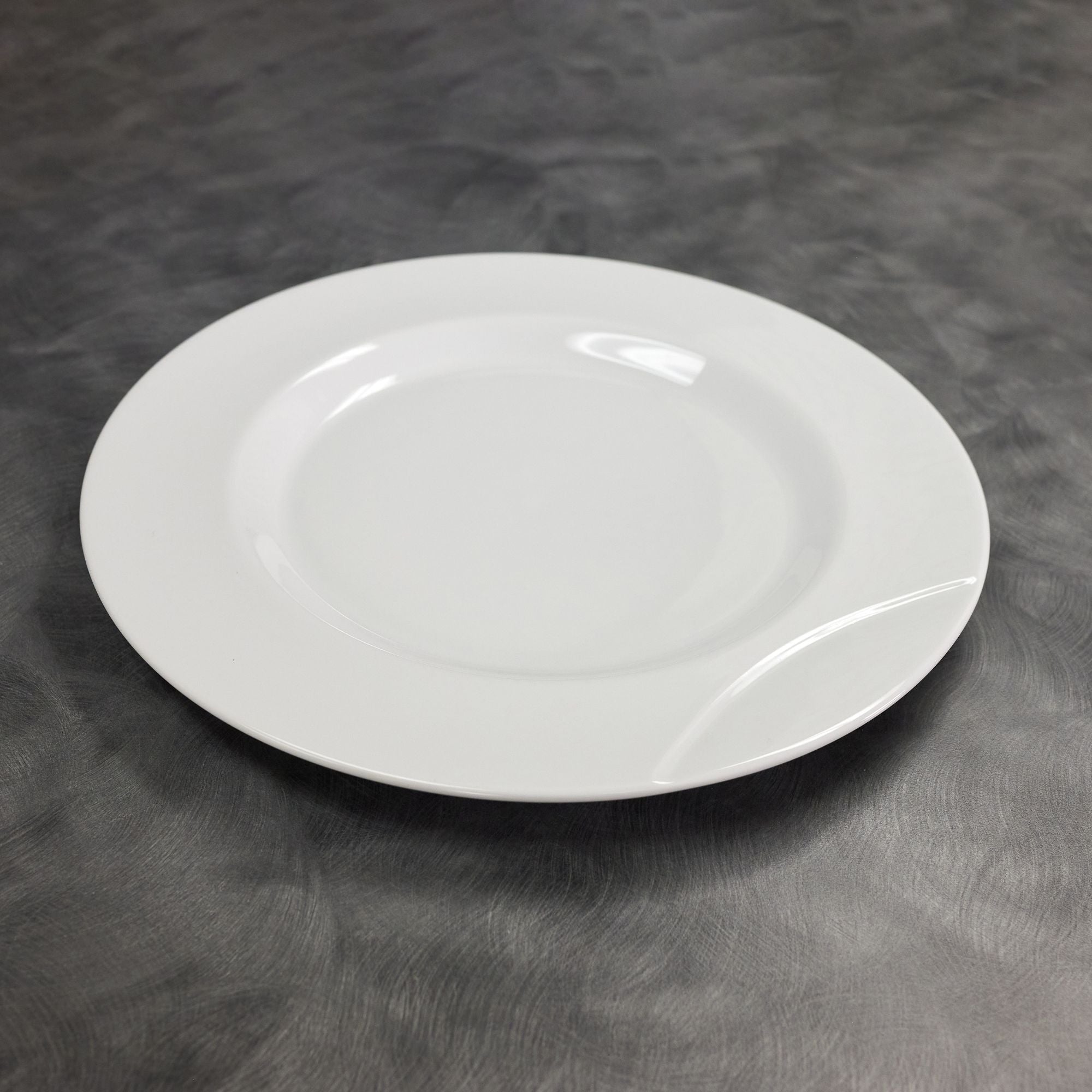 11-Inch White Crunchy Round Porcelain Plate by Cardinal R0511