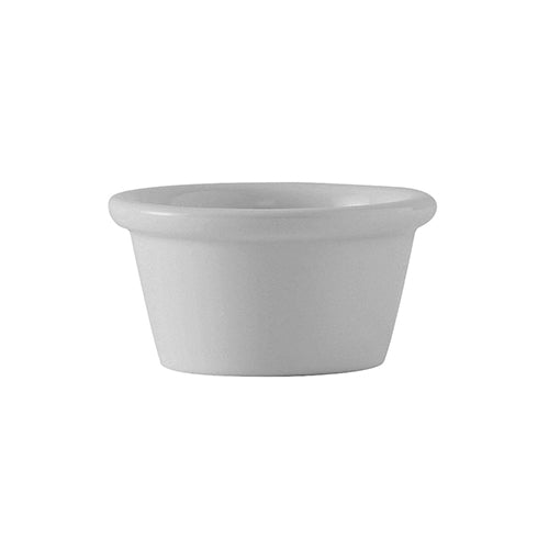 2-Ounce White Ceramic Round Ramekin - Tuxton BWX-020B for Commercial Kitchens