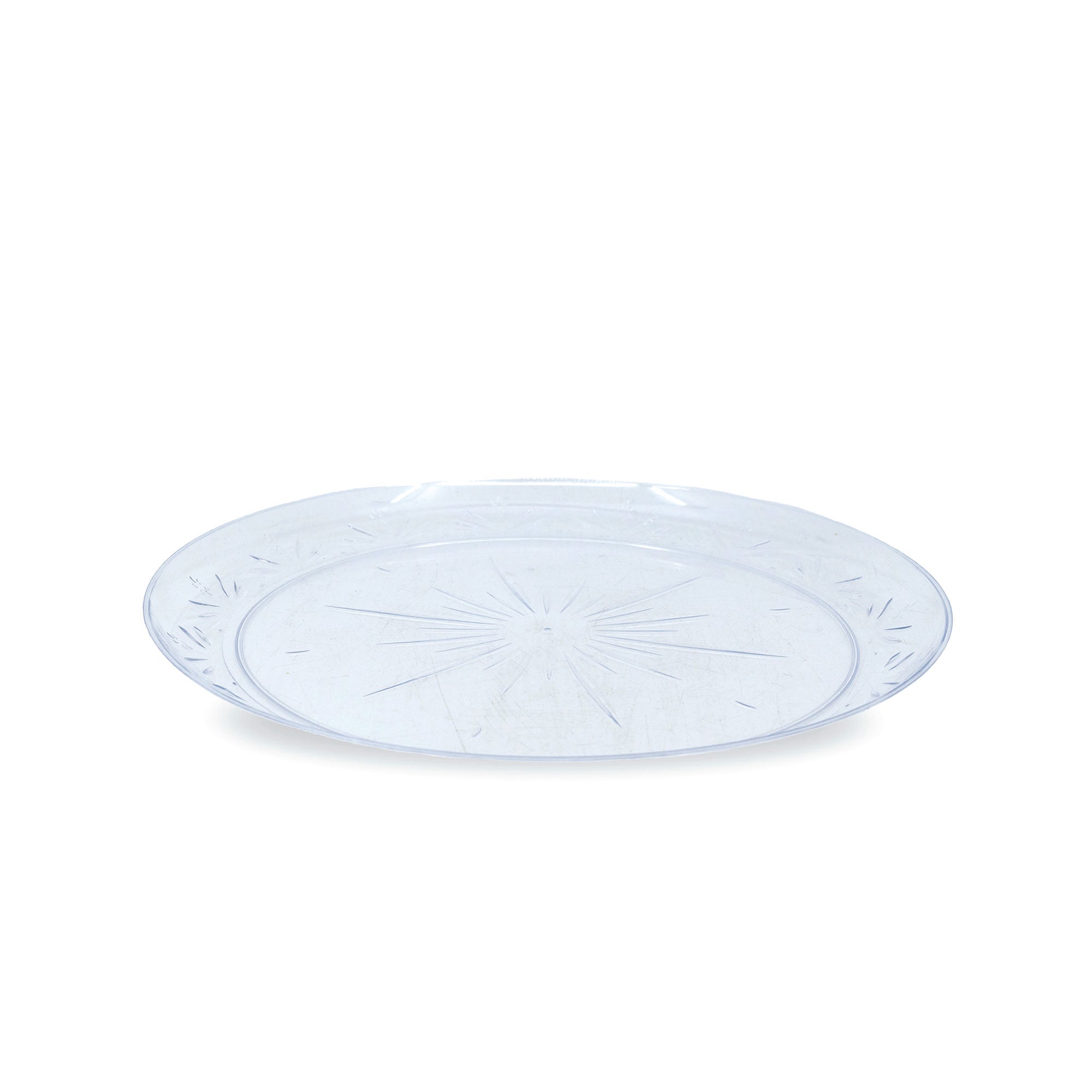 9-Foot Clear Scroll Plate for Foodservice