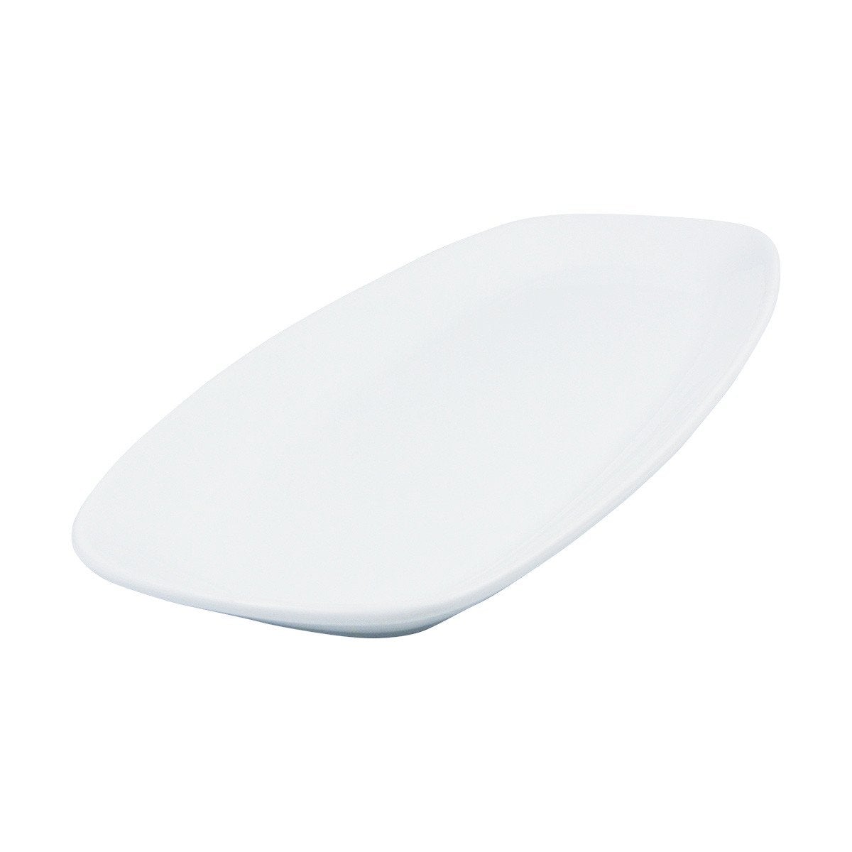 15 x 6.5 Durable Porcelain White Rectangular Plate - FOH DDP040WHP22