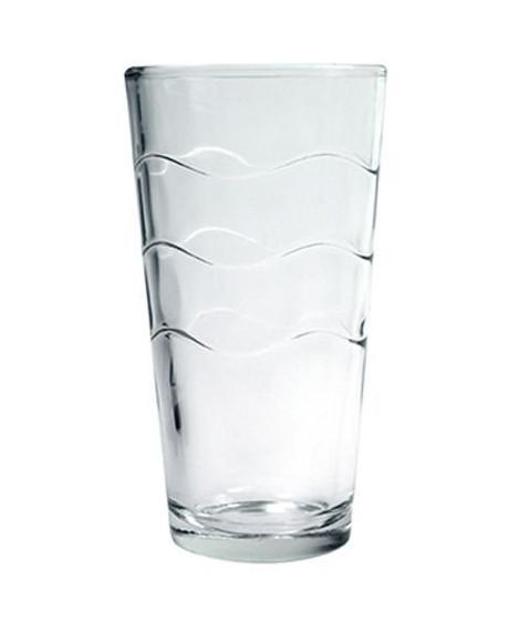 Cardinal C8887 16-ounce Wave-shaped Durable Glass for Beverage Mixing