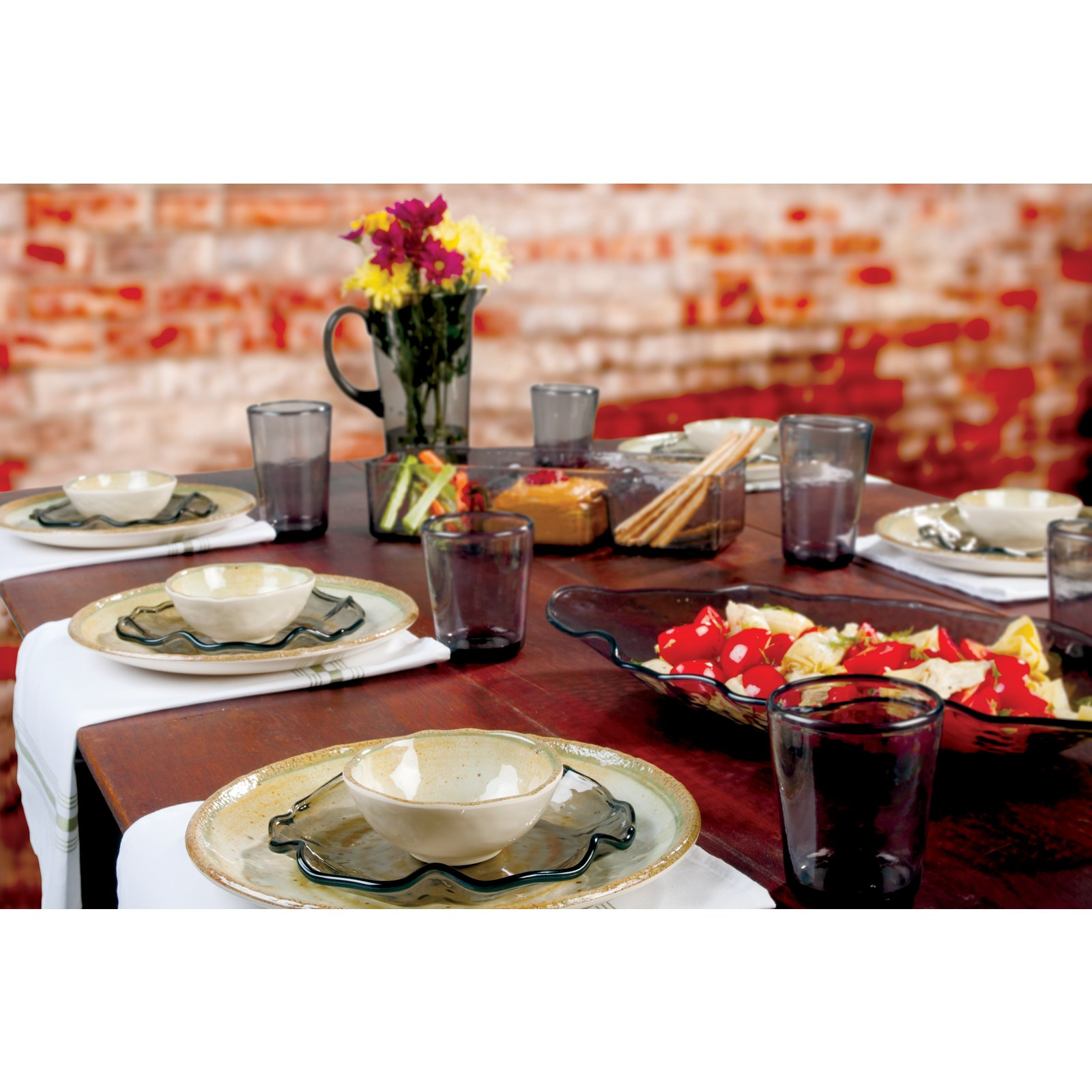 Carlisle Gathering GA5500770 Durable Melamine 3-Piece Serving Bowl Set