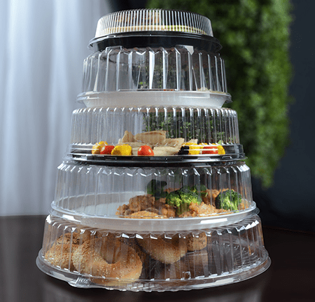 Fineline High - Quality Plastic Dome Lid DD12.L Designed for 12 - Inch Catering Tray