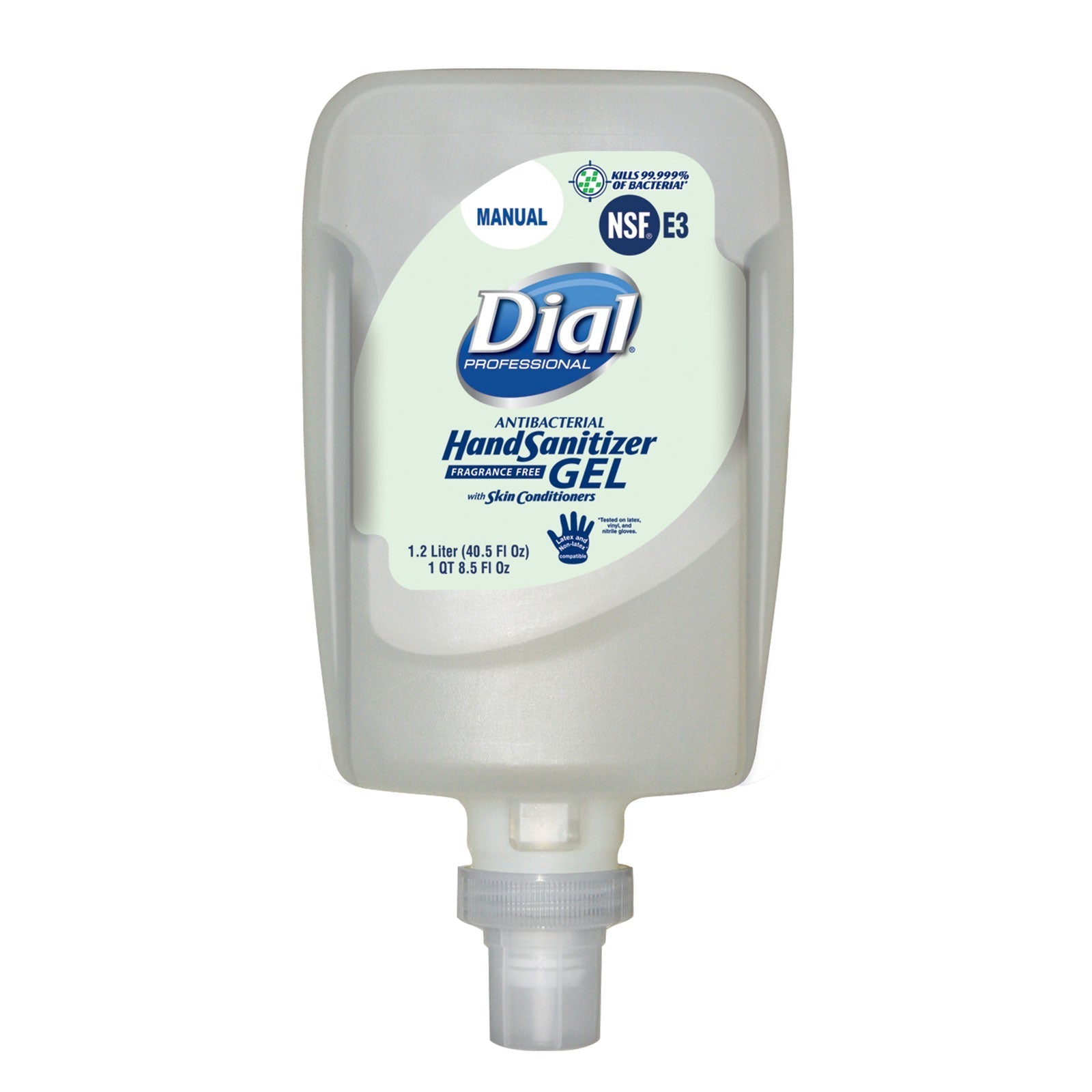 Dial FIT Universal Manual 1.2L Antibacterial Gel Hand Sanitizer Dispenser Refill