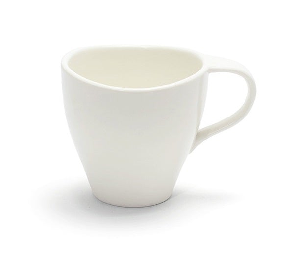 8 Oz FOH DCS054BEP23 Tides Scallop Porcelain Cup for Commercial Kitchens