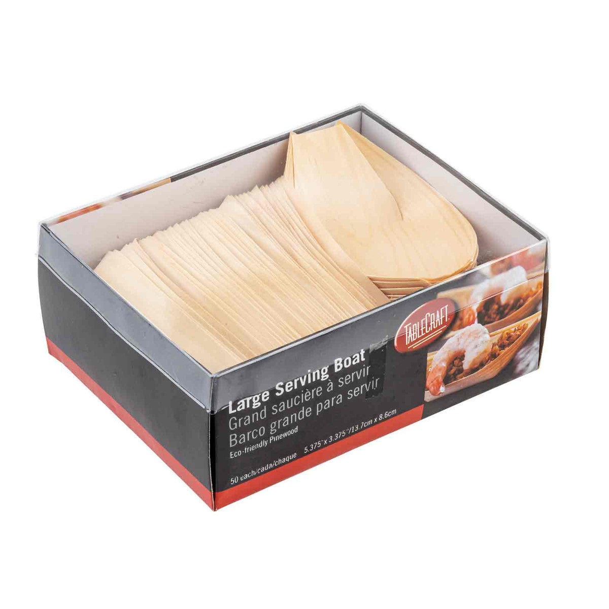 Tablecraft BAMDB65 Disposable Pinewood Bowls - Ideal 6.5 X 3.5 Size for Foodservice