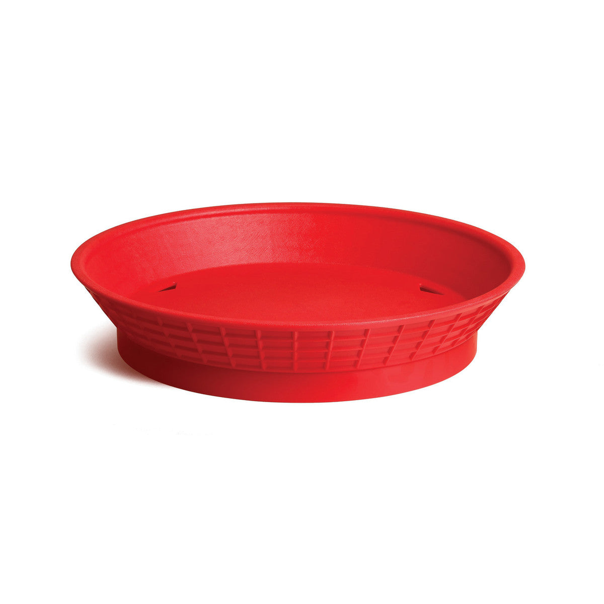 Tablecraft Professional Commercial Red Round Serving Platter with Raised Base - 9 Inches