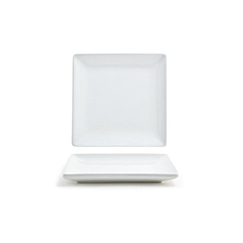 FOH DAP026WHP23 Five - Inch Modern Square Sampler Porcelain Dinner Plate for Foodservice