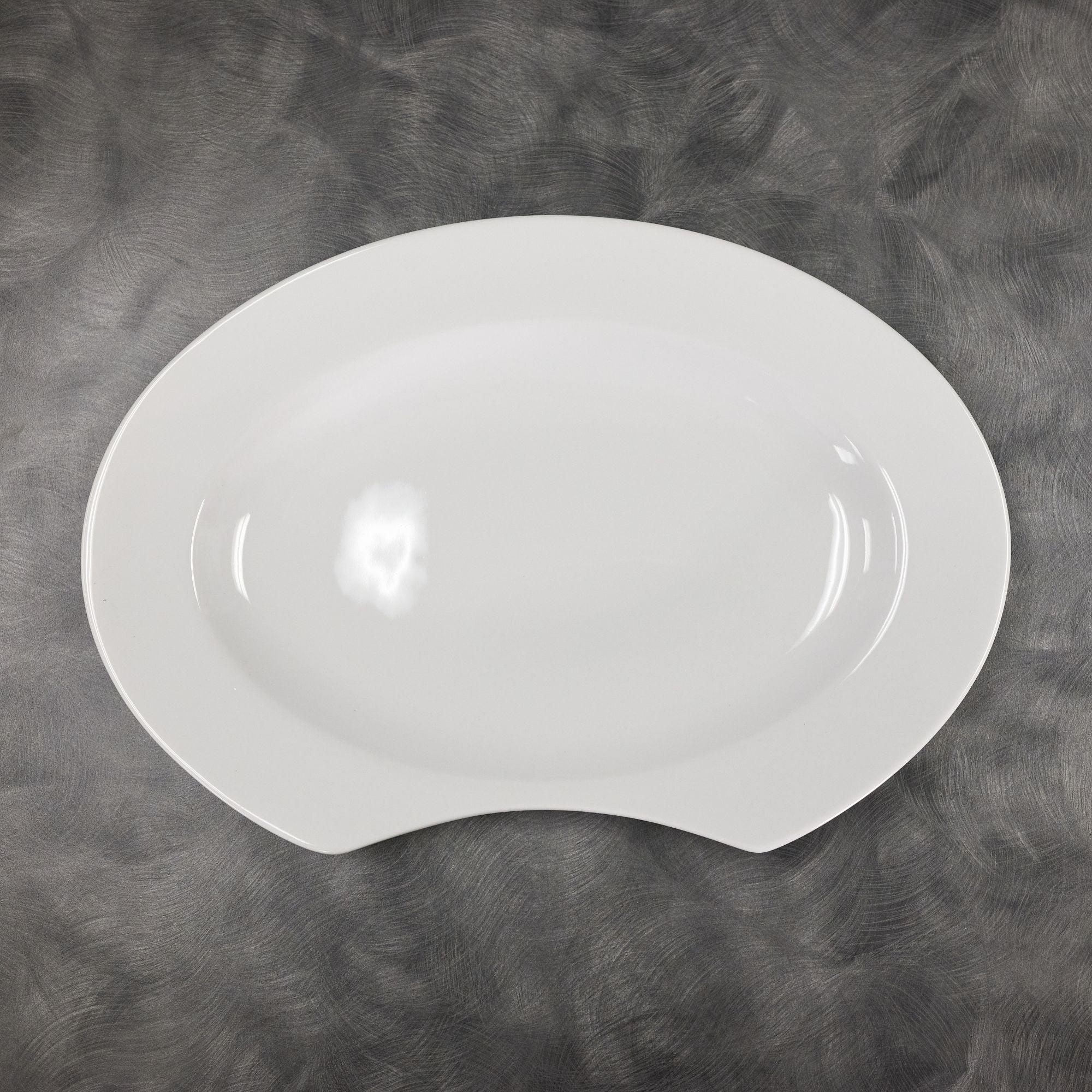 Cardinal R0560 High - Quality White Ceramic Oval Food Platter with Crunchy Design, 13.75 Inches