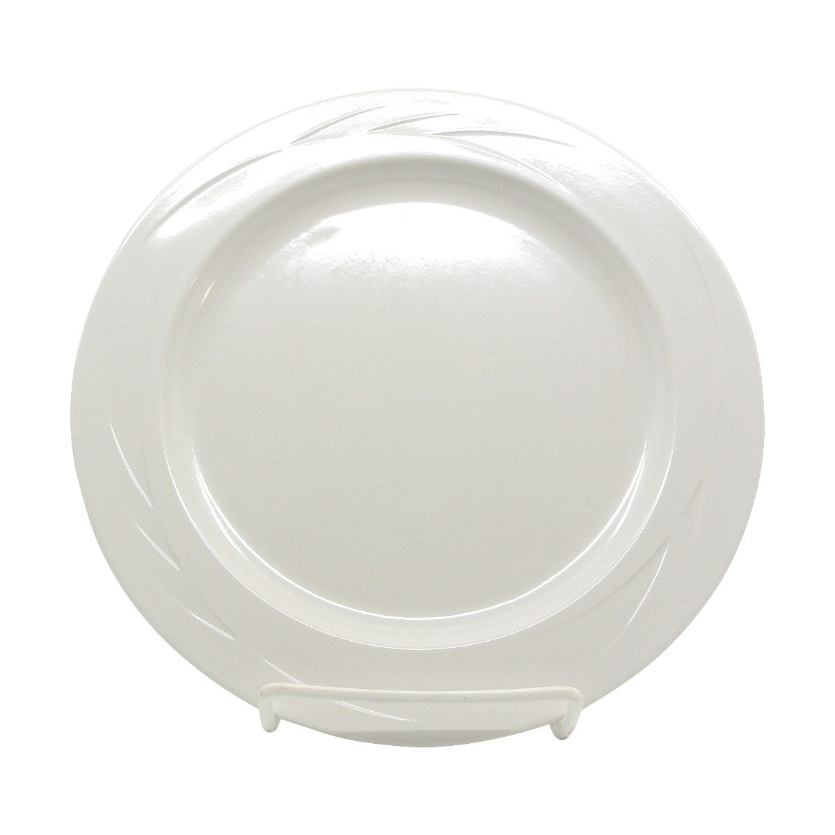 Prolon 9401-BN 9-Inch Bone-Colored Embossed Wide Rim Melamine Salad Plate
