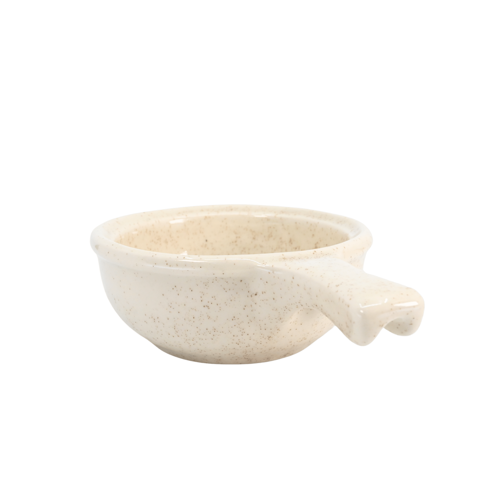 Diversified Ceramics DC26 High - Capacity 13 - Ounce Clear Speckled Handled Soup Bowl for Foodservice