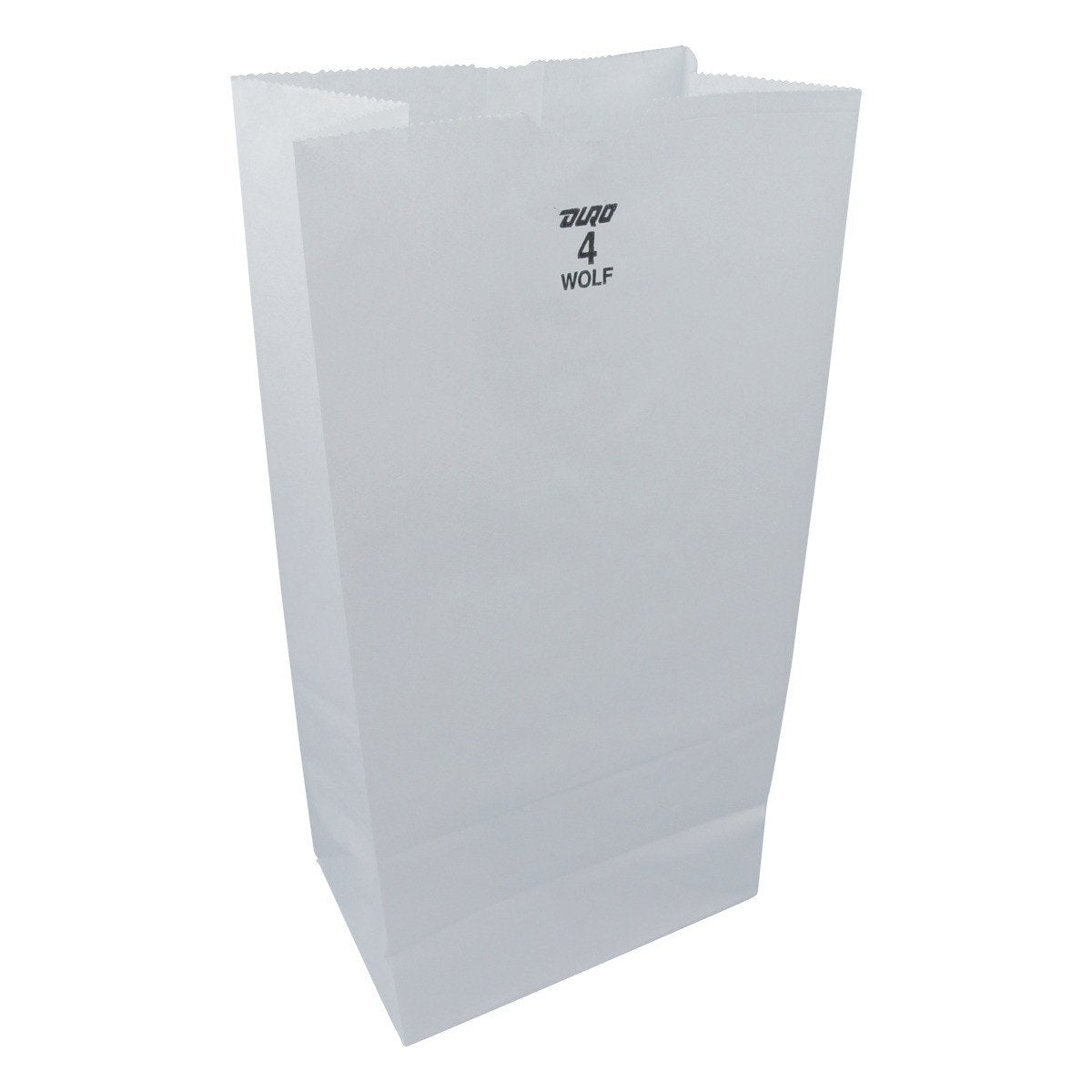 Duro Brand White 4-Pound Capacity Paper Bags - Pack of 500 for Foodservice Use