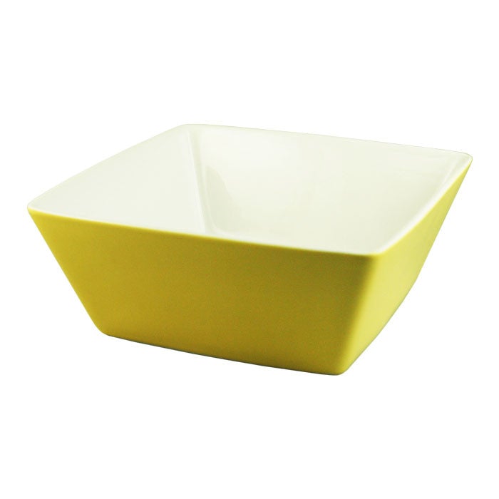 Cardinal R0488 8-1/8 Inch Porcelain Square Mix-and-Match Lemon Bowl for Foodservice