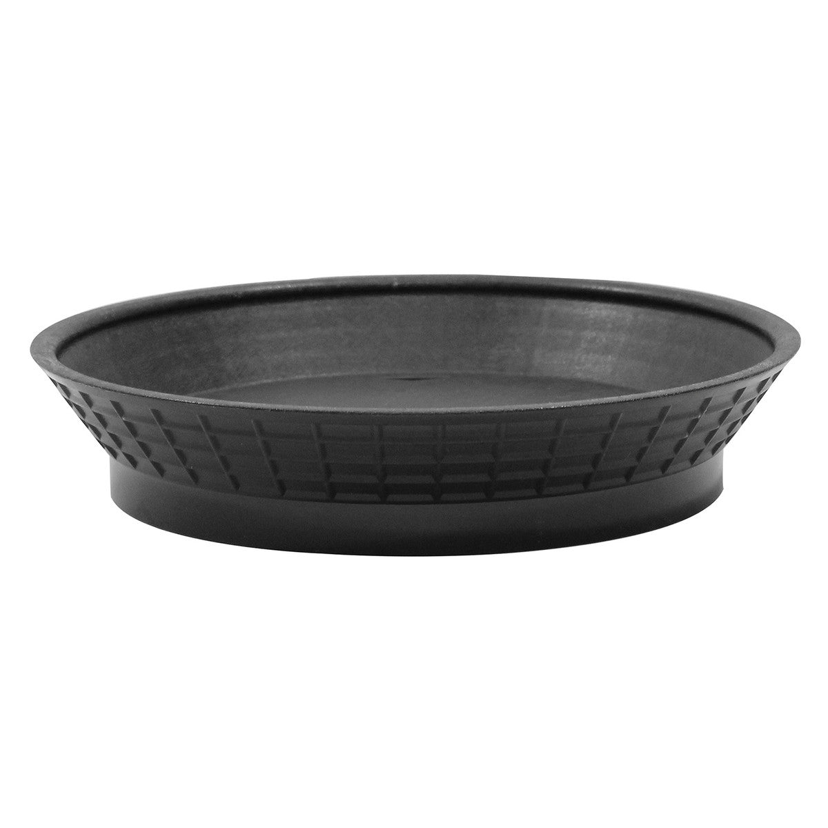 Tablecraft 15759BK 9-Inch Black Polypropylene Round Platter with Raised Base