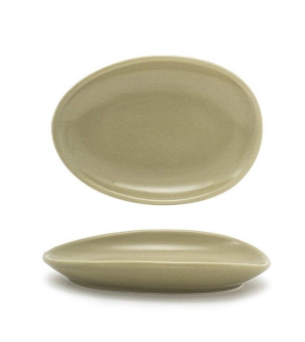 5.5 - Inch Oval Sea Grass - Colored Porcelain Tide Plate FOH DAP077GRP23
