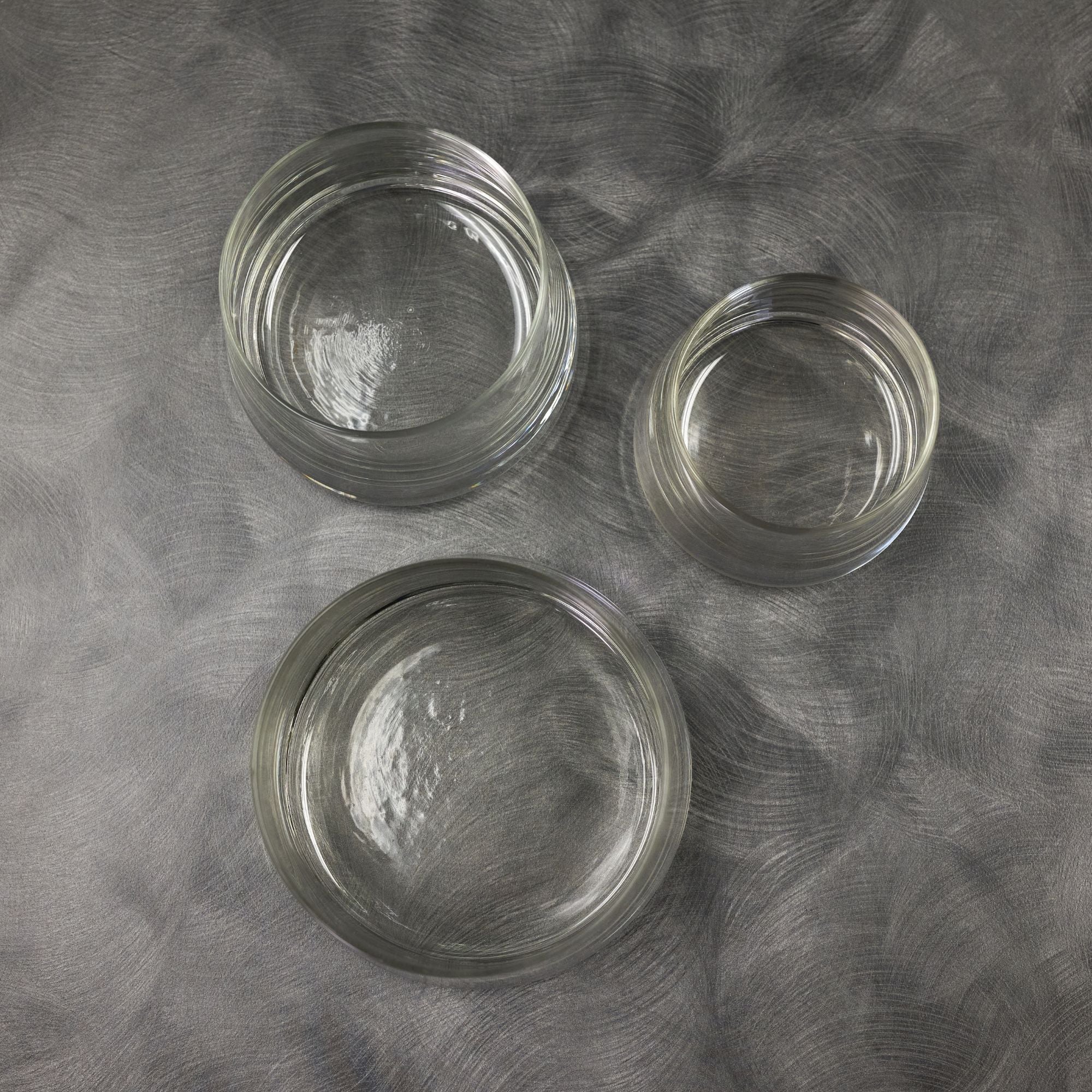 Durobor 797/80 Vertigo Durable 3-Piece Stackable Pyramid Glass Bowl Set