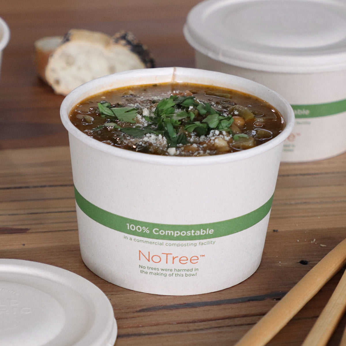 World Centric NoTree 16 oz Durable Compostable Foodservice Bowl