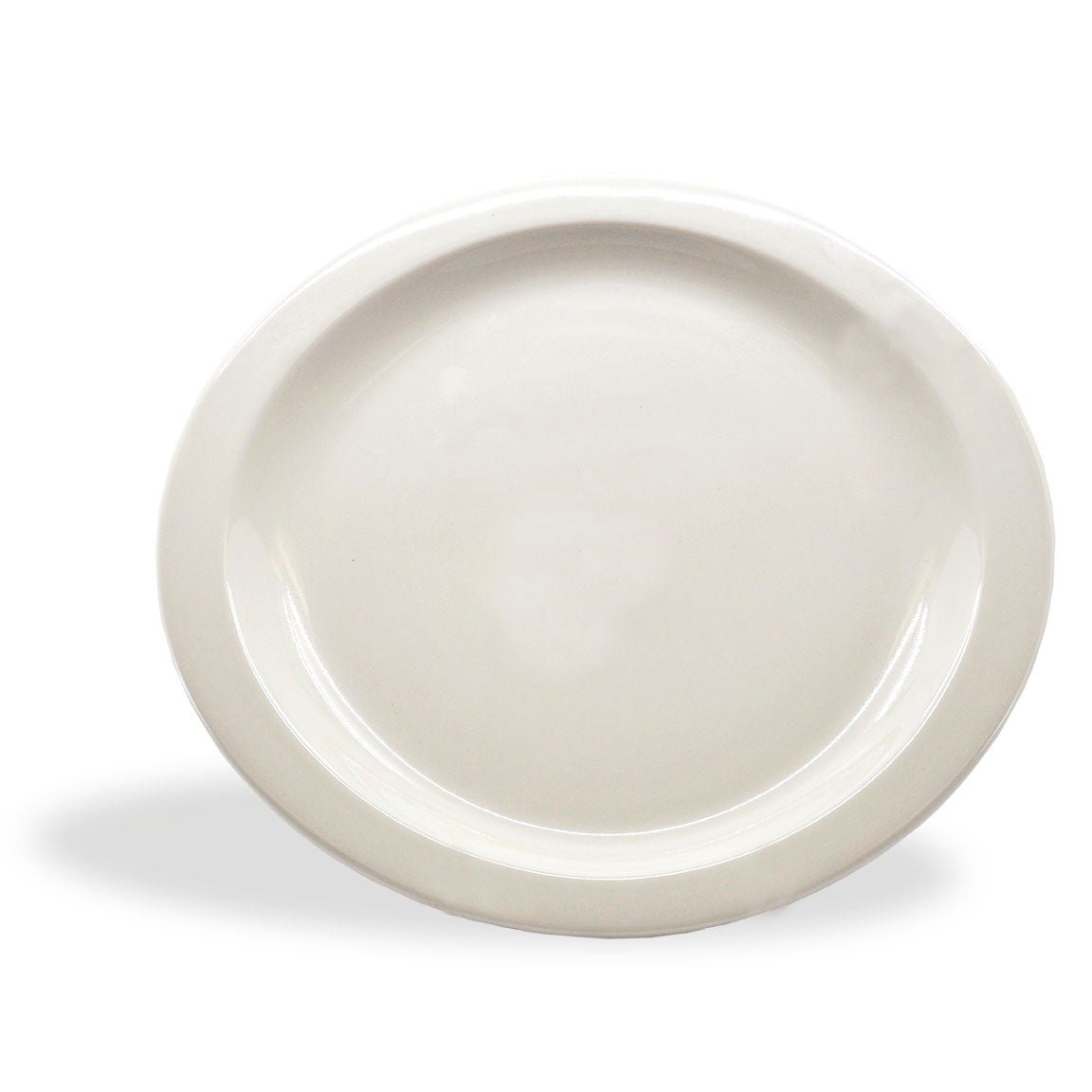 Syracuse 951250 190 Oval Undecorated White Dinner Plate Measuring 11 Inches by 10 Inches