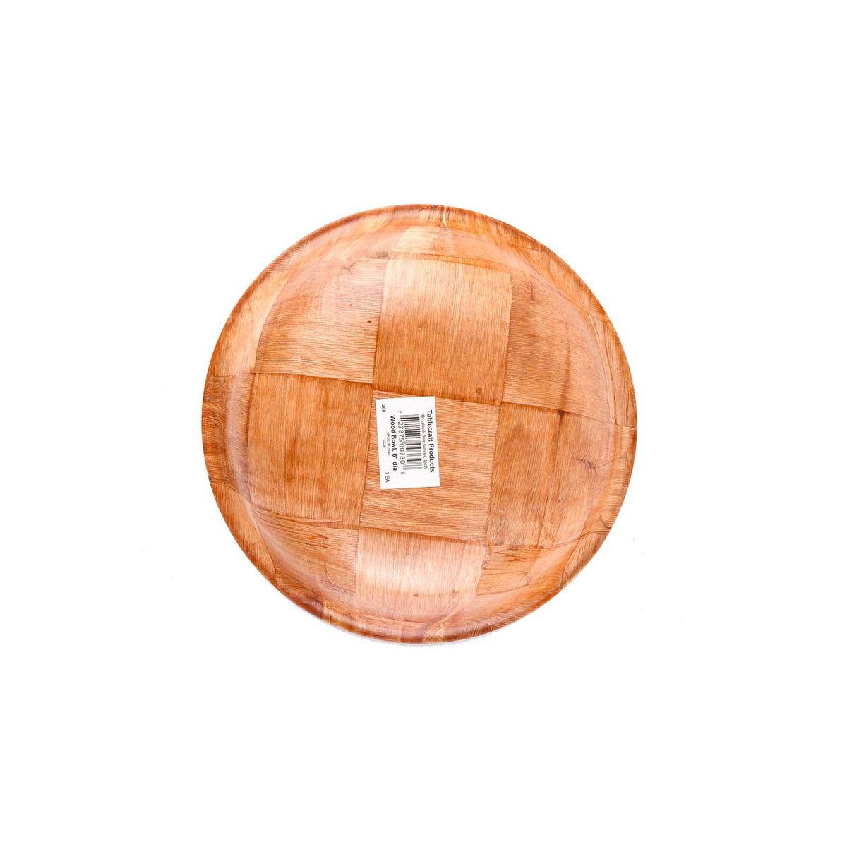 Tablecraft 208 8-Inch Round Handwoven Mahogany Wood Serving Bowl for Foodservice