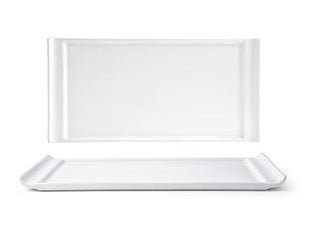 FOH DDP017WHP22 13 Inches by 6.5 Inches by 0.75 Inches White Porcelain Rectangular Nouvelle Dinner Plate