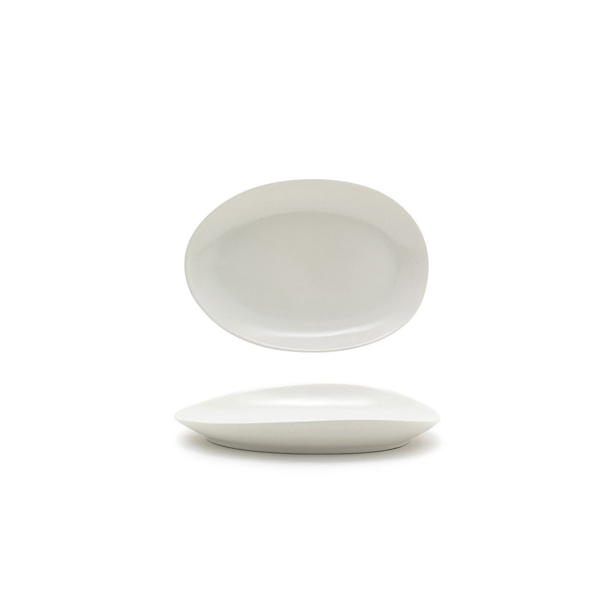 FOH DSP033BEP22 Professional and Commercial 8 - Inch Tides - Designed Oval Scallop Dinner Plate