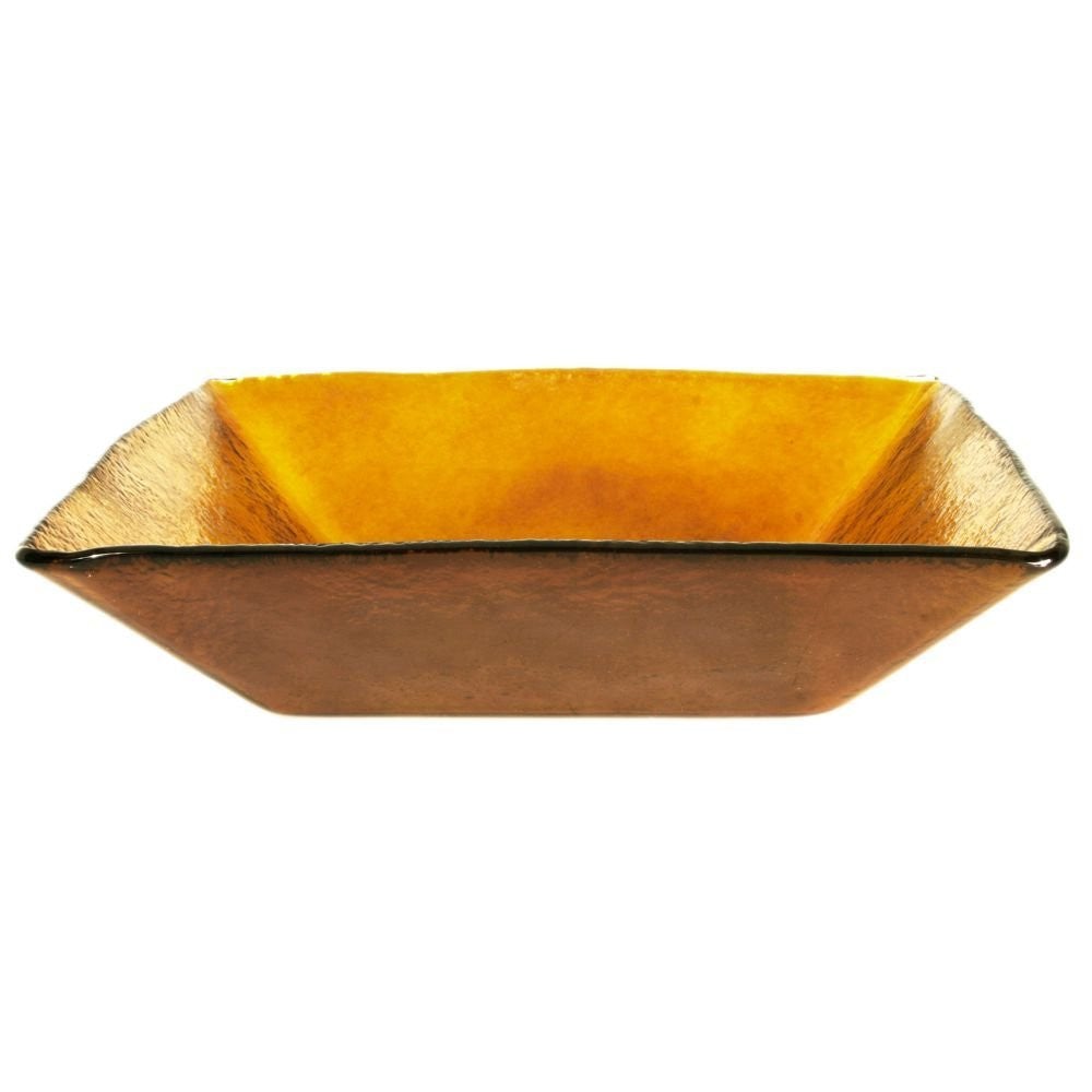 Cardinal FG950 10-Inch Large Gold Square Glass Serving Bowl for Commercial Kitchens