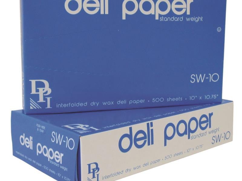 High - Quality Durable Packaging Senior Deli Dry Waxed Paper for Food Service - Size 10 Inches by 10 and 3/4 Inches (SW - 10)